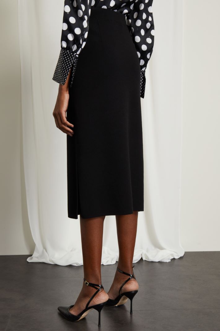 Gonna in maglia con spacco Fashion Market