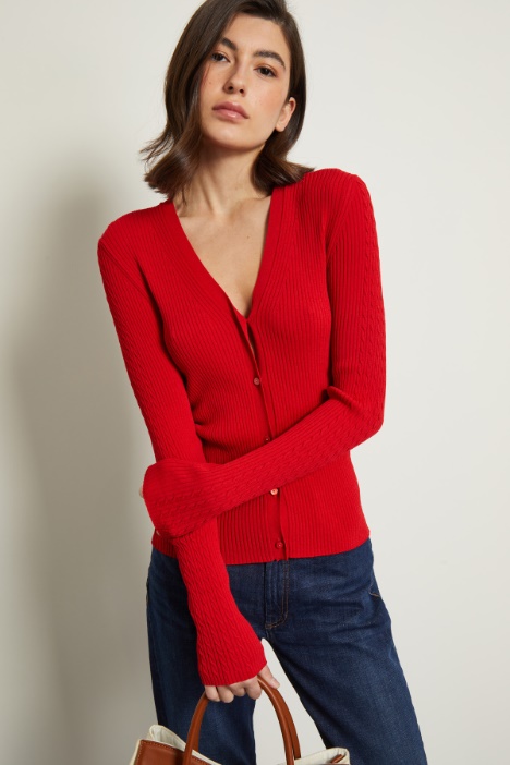 Cardigan aderente a coste Fashion Market