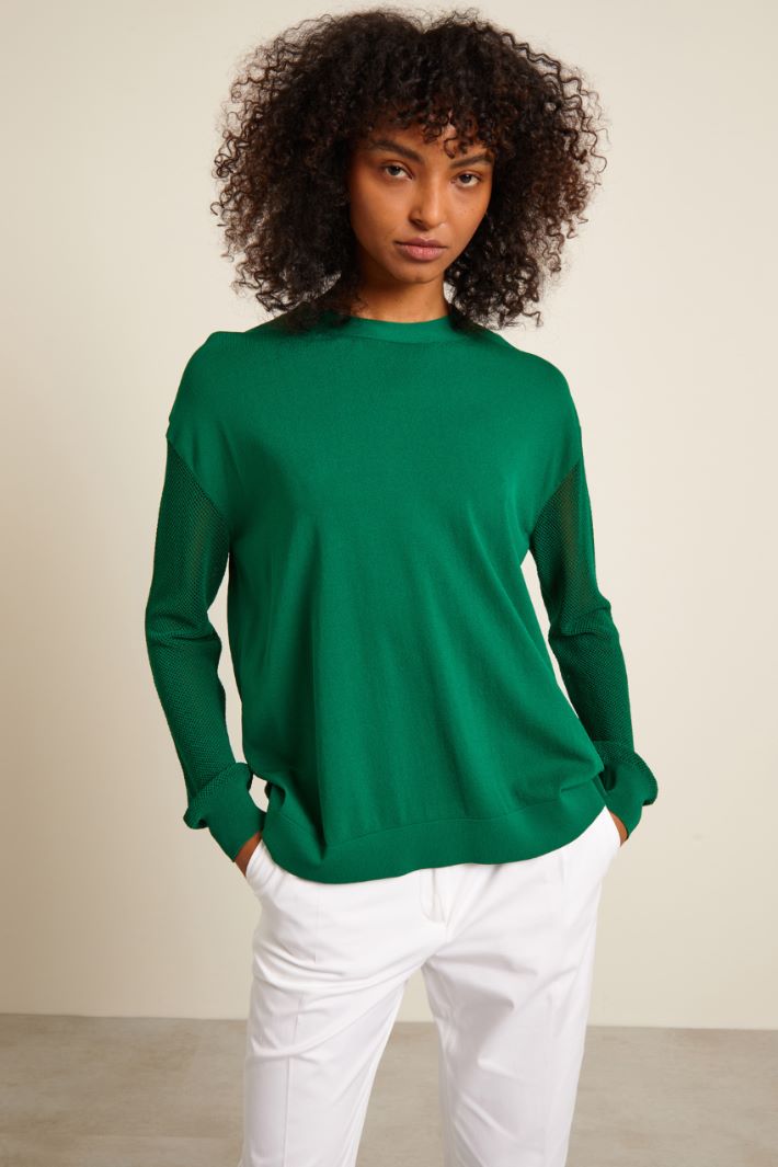 Maglia con maniche a rete Fashion Market