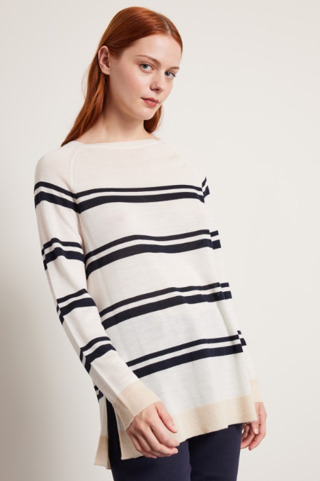 Maglia lunga con spacchi Fashion Market