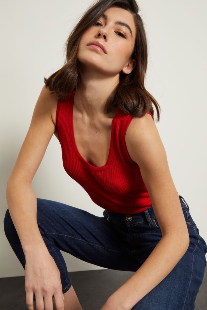 Top in maglia a coste Fashion Market Top in maglia a coste Fashion Market