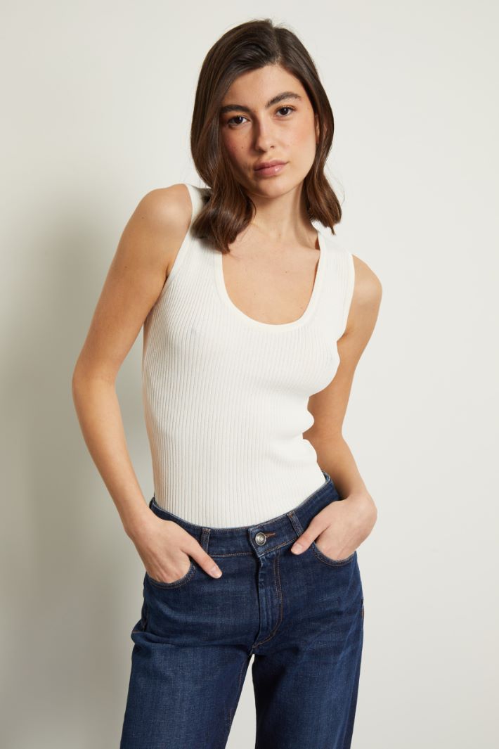 Top in maglia a coste Fashion Market Top in maglia a coste Fashion Market