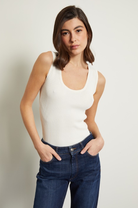 Top in maglia a coste Fashion Market