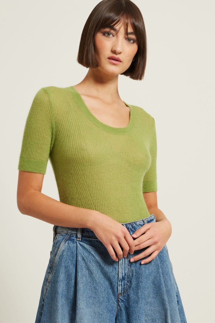 Maglia aderente a coste Fashion Market