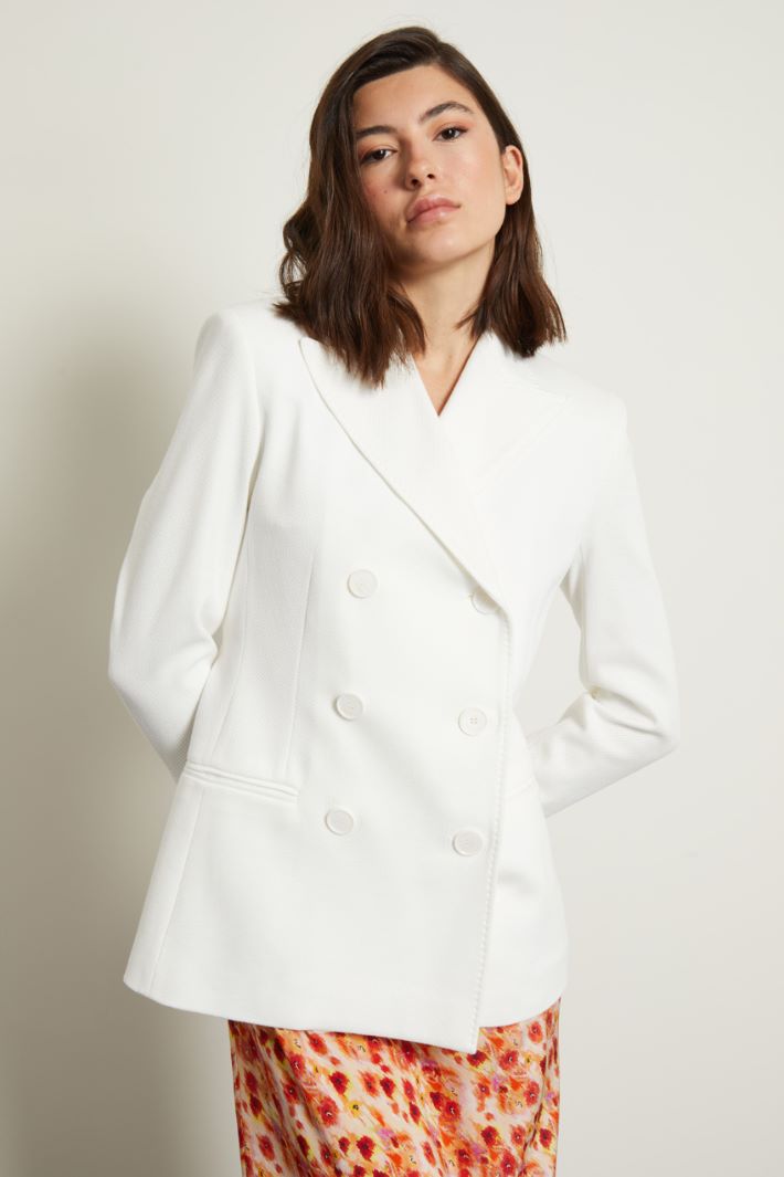Blazer effetto piquet Fashion Market