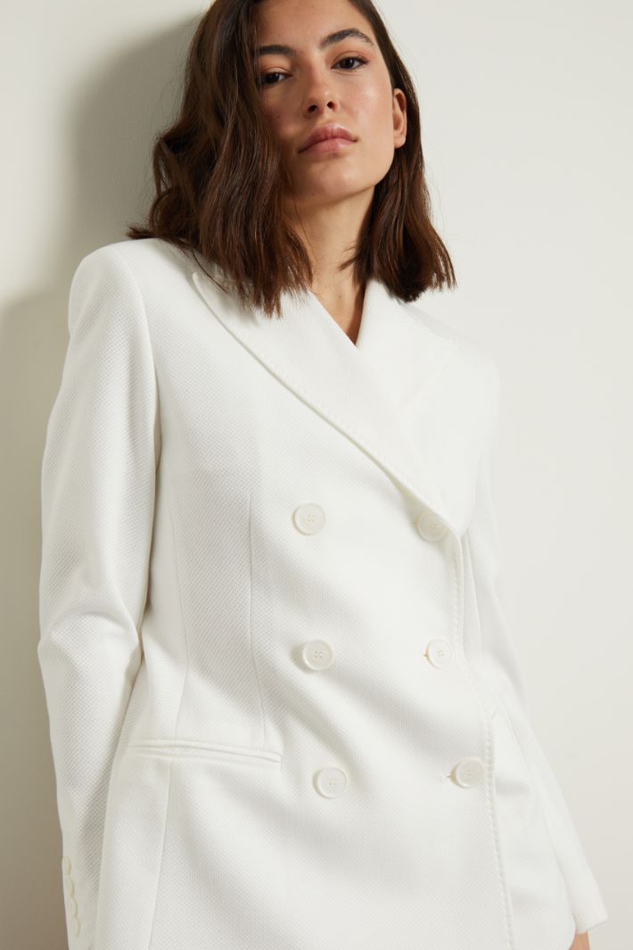 Blazer effetto piquet Fashion Market