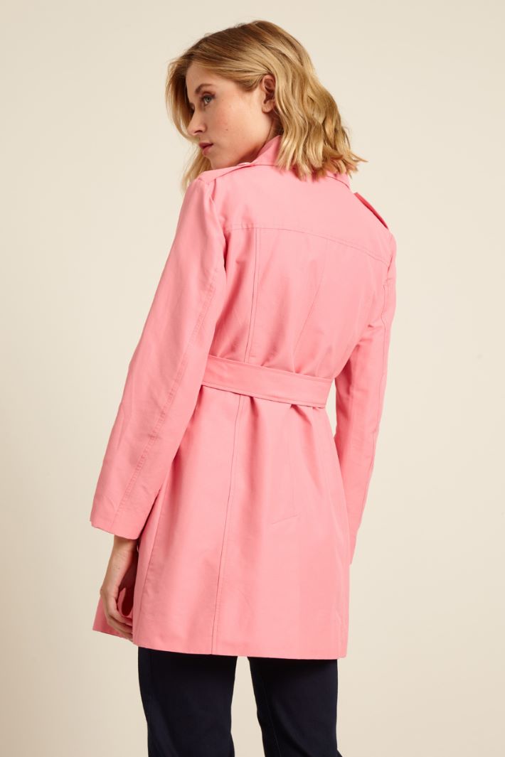 Trench doppiopetto in ottoman Fashion Market