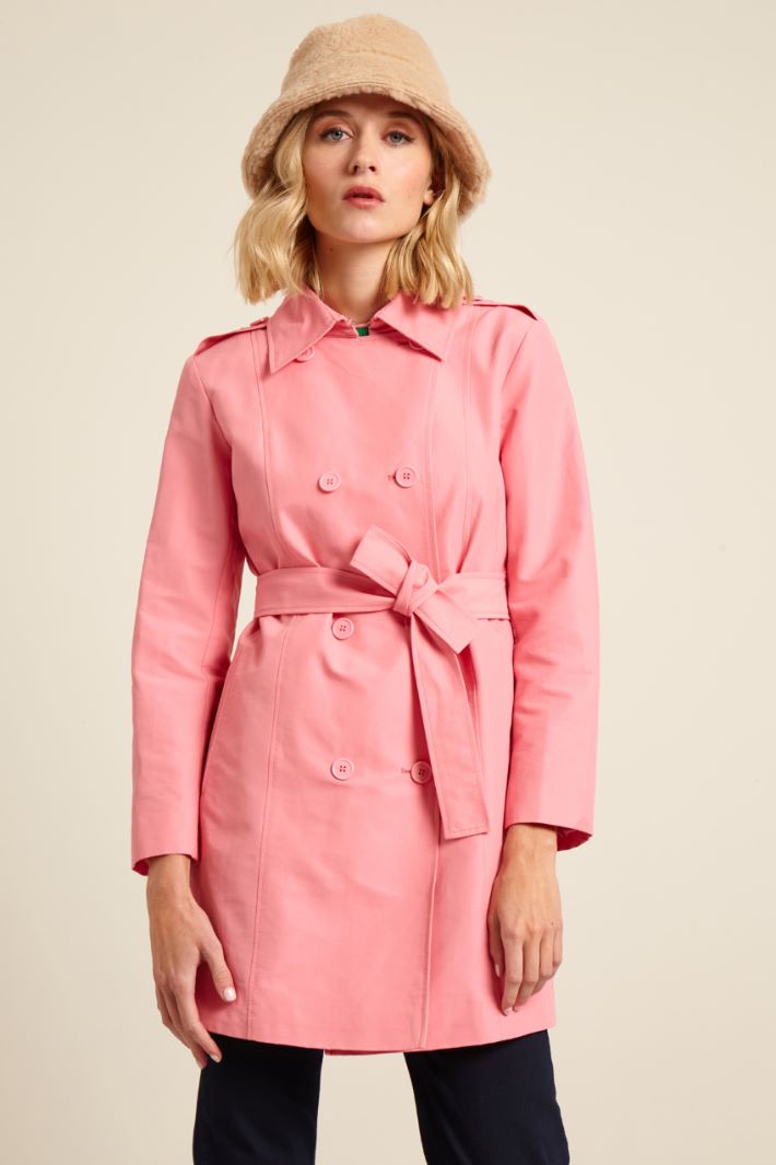 Trench doppiopetto in ottoman Fashion Market