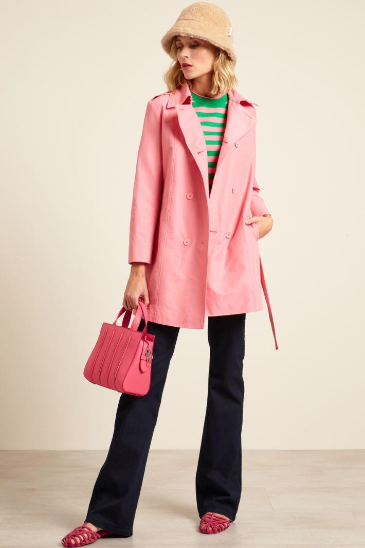 Trench doppiopetto in ottoman Fashion Market