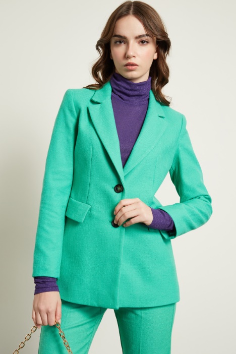 Blazer sfiancato in stuoia Fashion Market