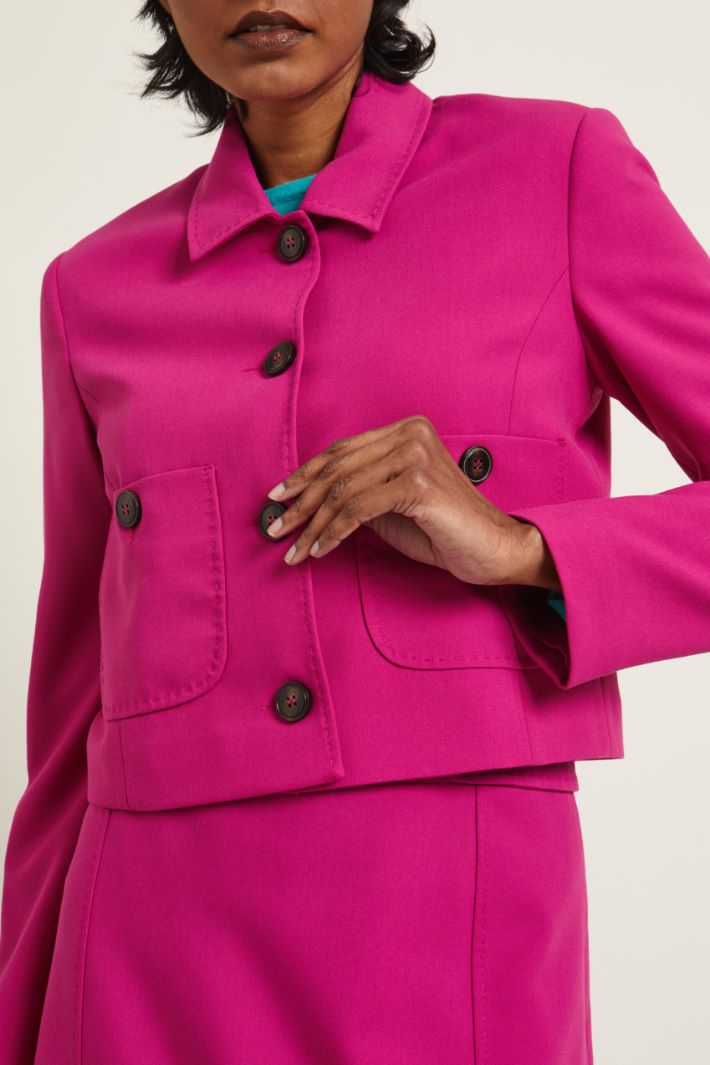 Giacca corta con tasche applicate Fashion Market