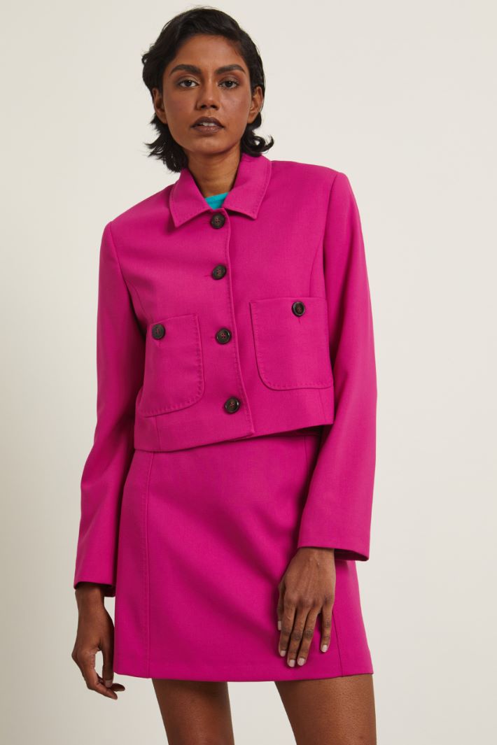 Giacca corta con tasche applicate Fashion Market