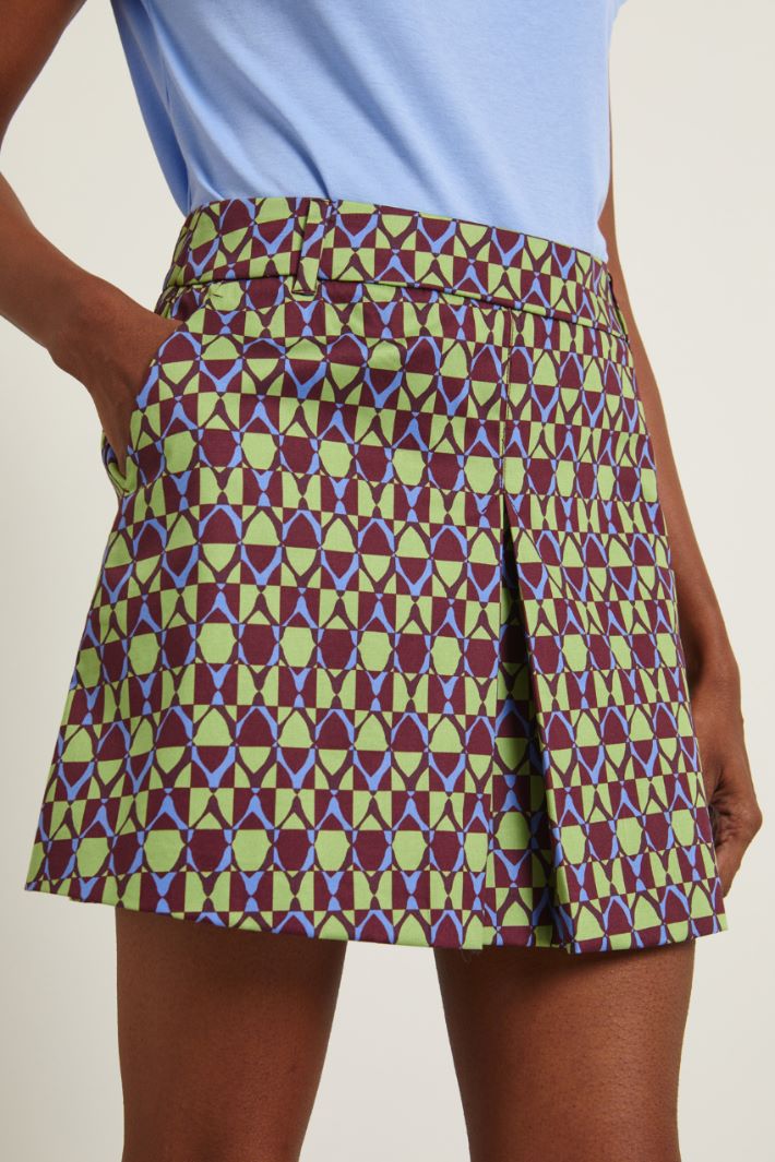 Minigonna in raso di cotone Fashion Market