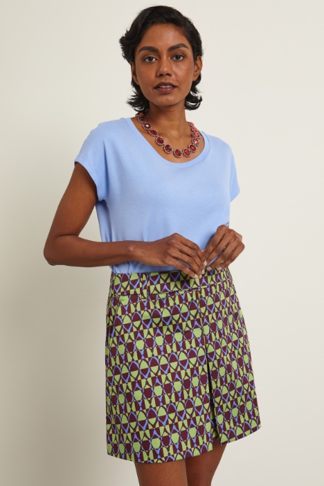 Minigonna in raso di cotone Fashion Market