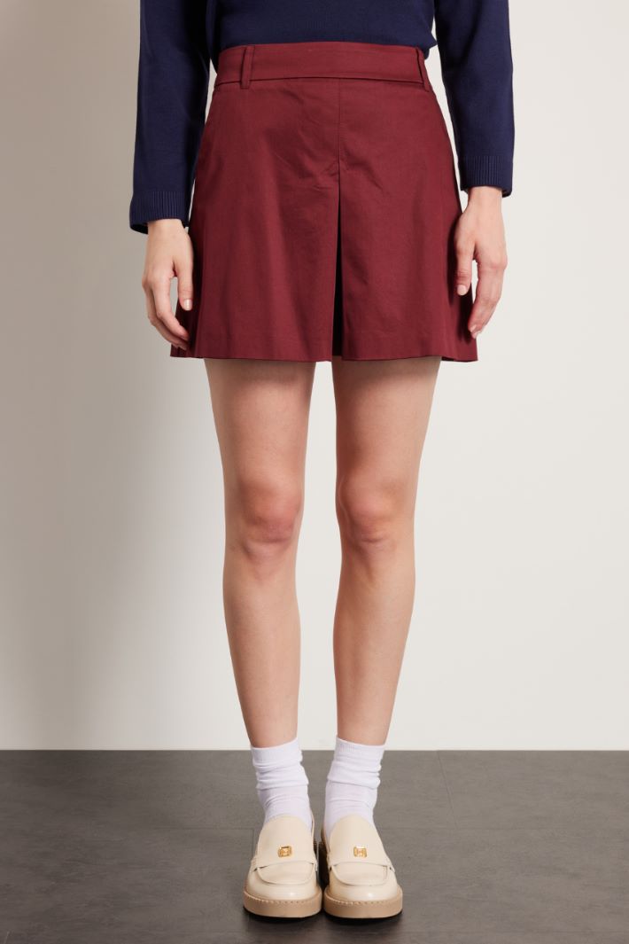 Minigonna in raso di cotone Fashion Market