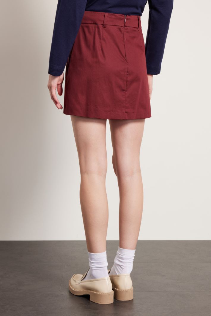 Minigonna in raso di cotone Fashion Market