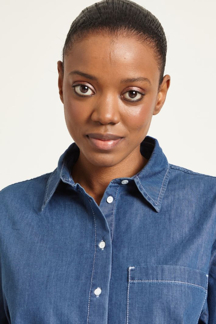 Camicia in cotone chambray Fashion Market Camicia in cotone chambray Fashion Market