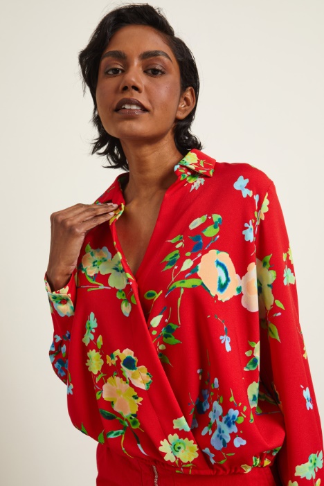 Blusa con incrocio Fashion Market