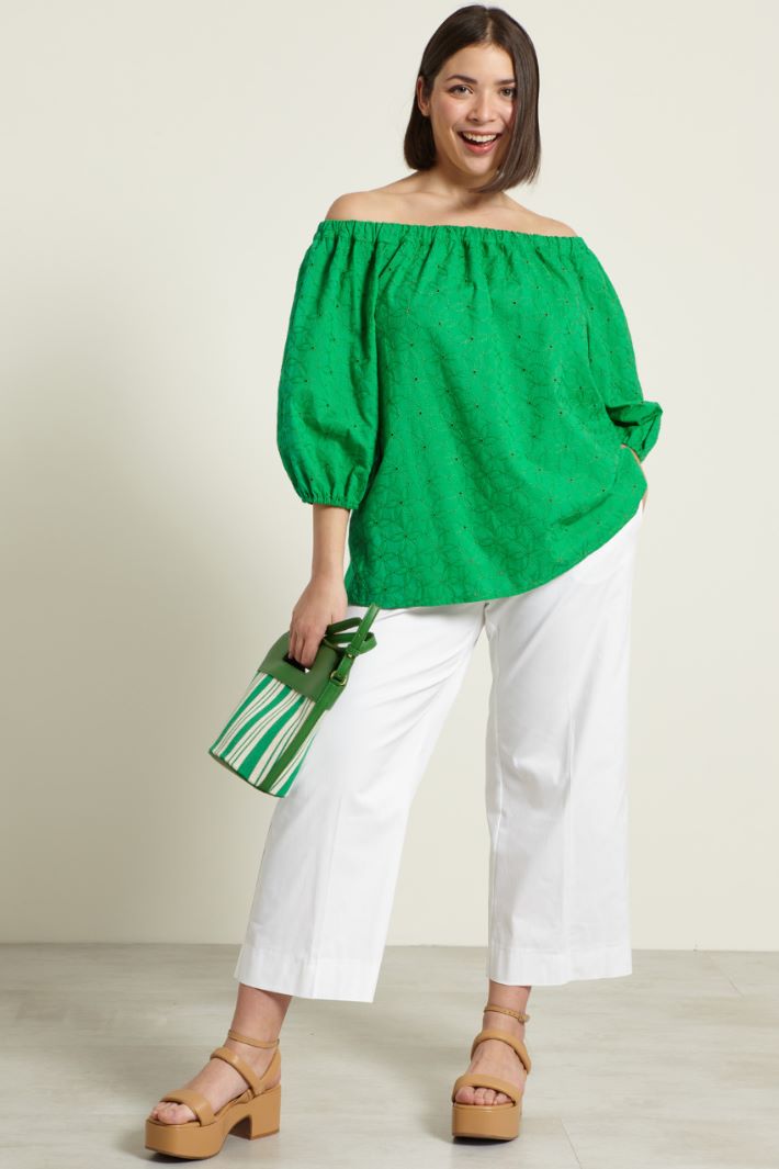 Blusa con inserto elastico Fashion Market