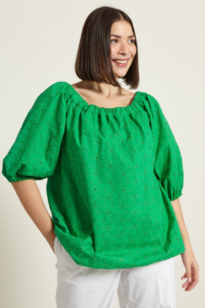 Blusa con inserto elastico Fashion Market