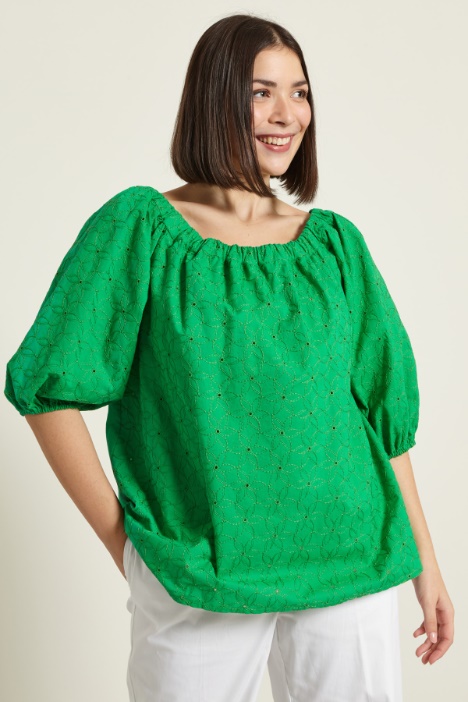Blusa con inserto elastico Fashion Market