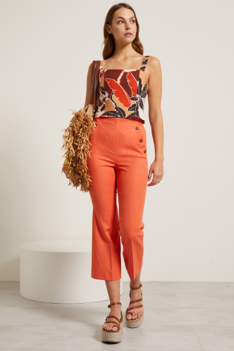 Pantaloni con bottoni a decoro Fashion Market