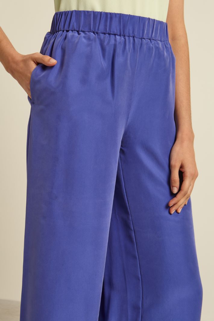 Pantaloni ampi in pura seta Fashion Market