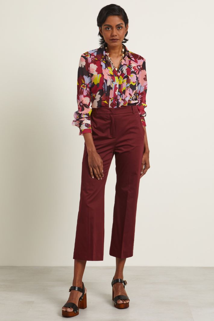 Pantaloni in raso di cotone Fashion Market