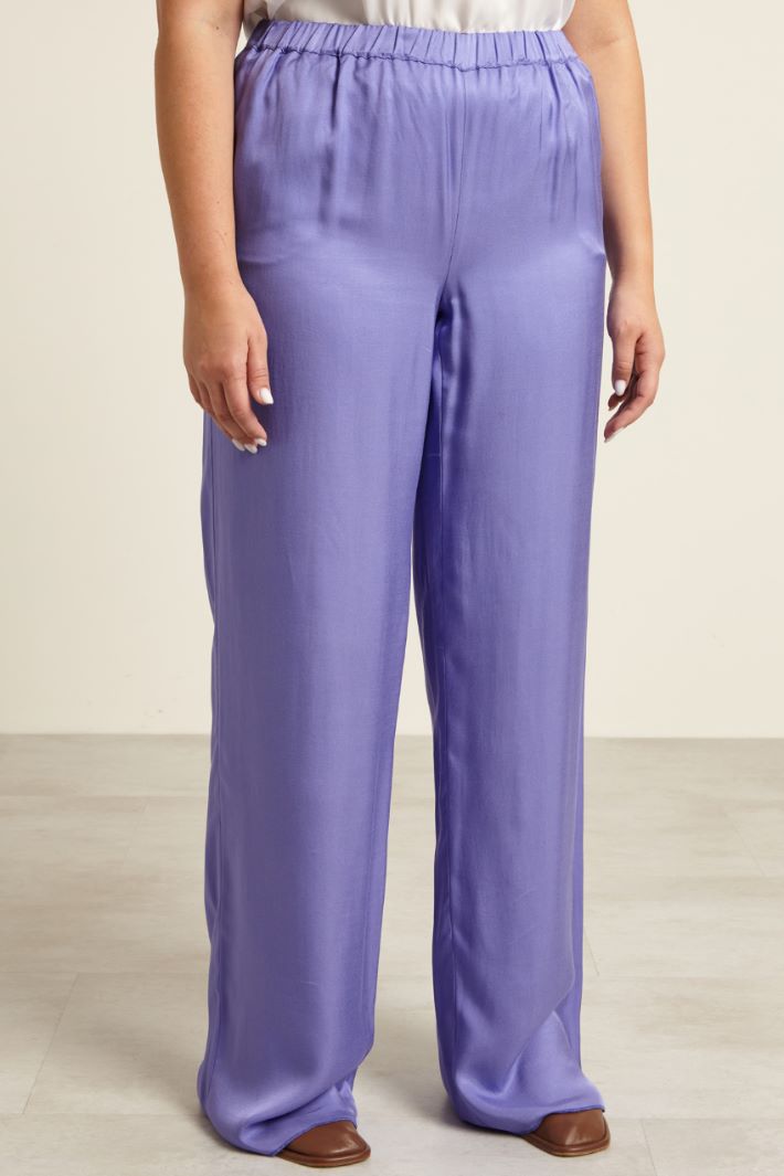 Pantaloni fluidi in twill  Fashion Market