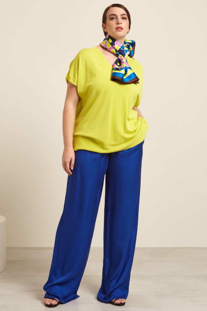 Pantaloni fluidi in twill  Fashion Market