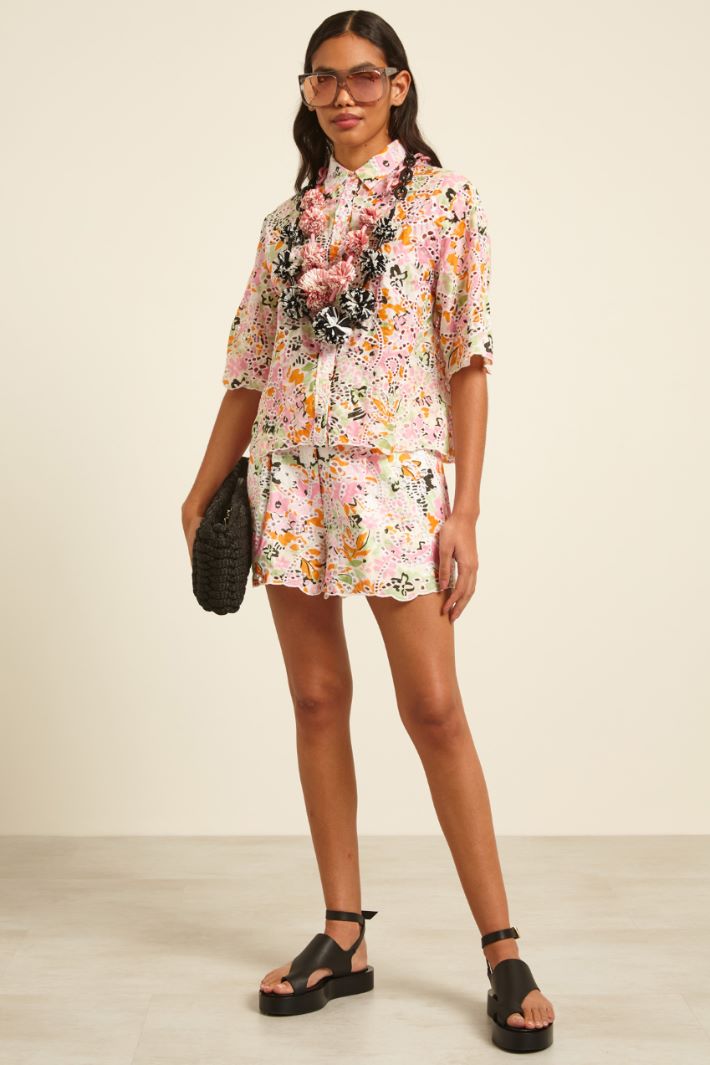 Shorts in cotone sangallo Fashion Market