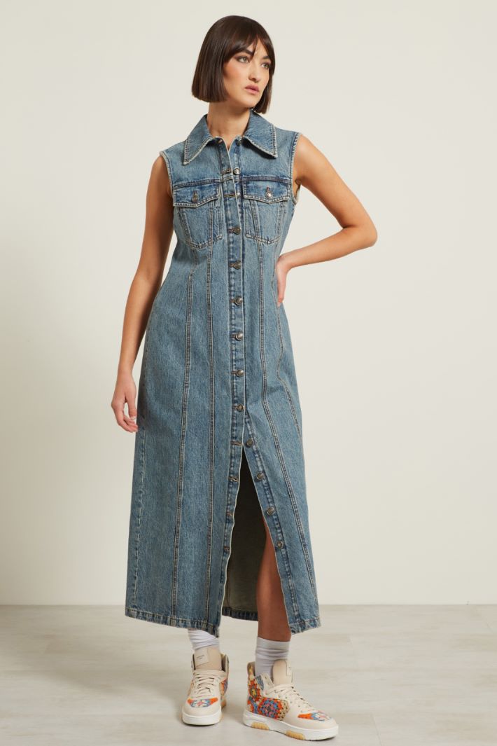 Abito smanicato in denim Fashion Market