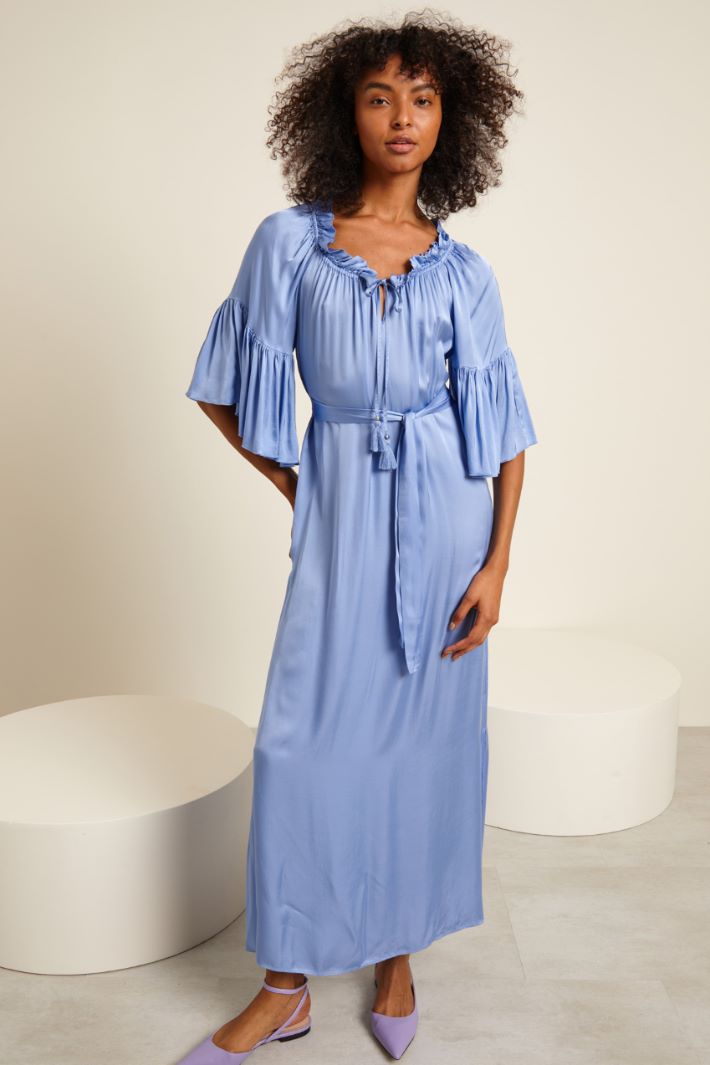 Abito lungo in raso Fashion Market