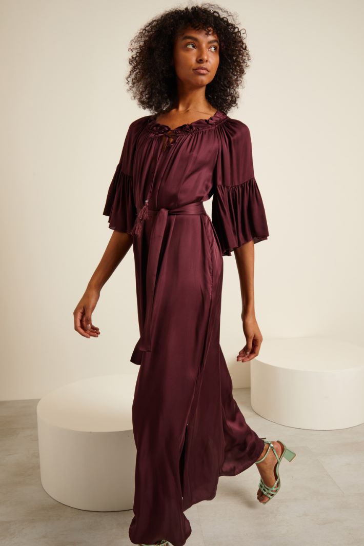 Abito lungo in raso Fashion Market