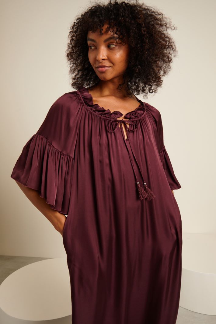 Abito lungo in raso Fashion Market