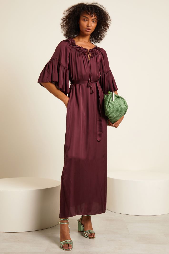 Abito lungo in raso Fashion Market