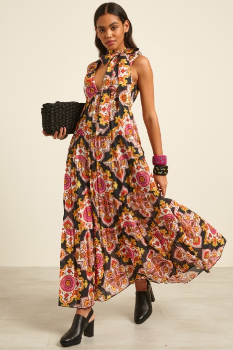 Abito con collo a foulard Fashion Market