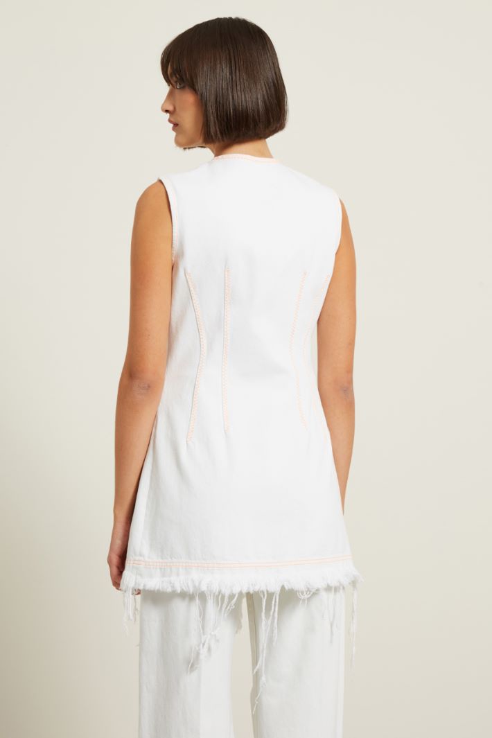 Gilet lungo in denim Fashion Market