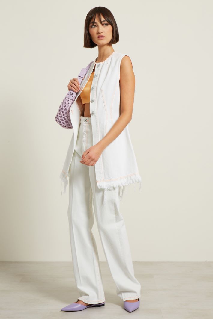 Gilet lungo in denim Fashion Market