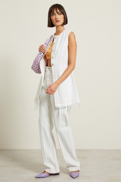 Gilet lungo in denim Fashion Market