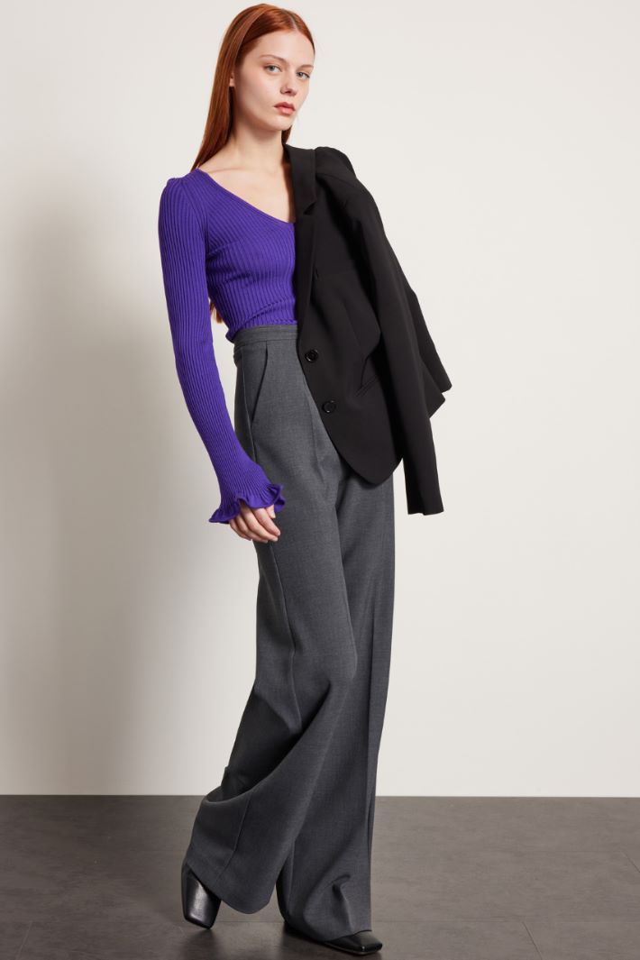 Maglia con bordi ondulati Fashion Market