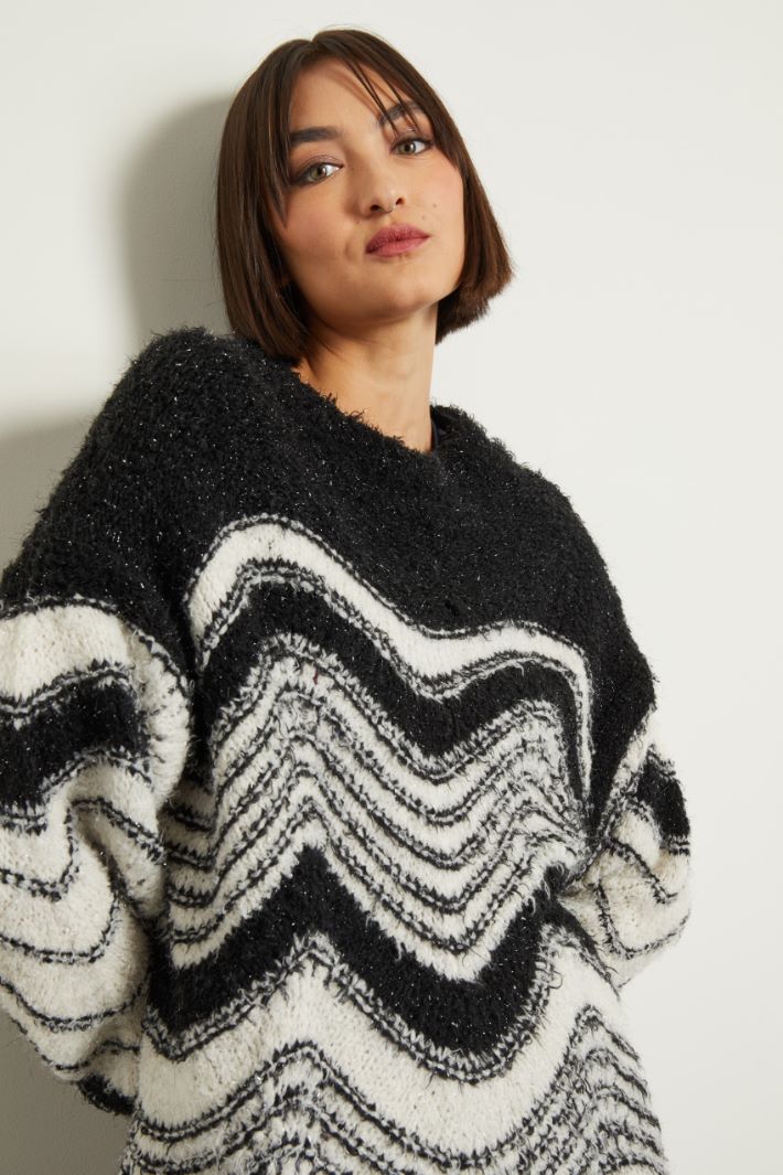 Maglia over con inserti lamè Fashion Market Maglia over con inserti lamè Fashion Market