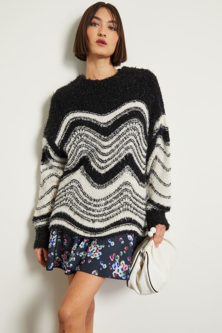 Maglia over con inserti lamè Fashion Market Maglia over con inserti lamè Fashion Market