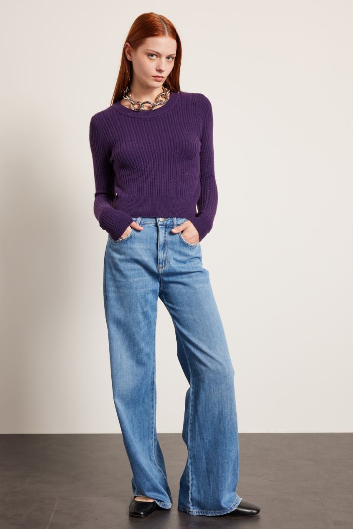 Maglia con micro paillettes Fashion Market