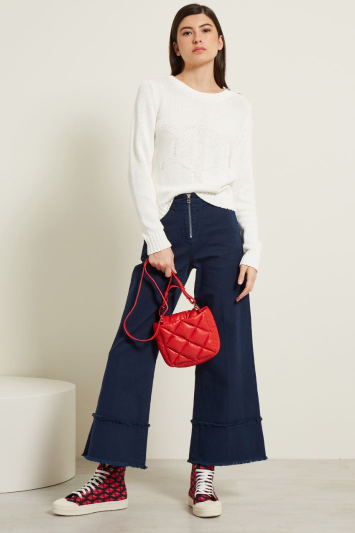 Maglia con intarsio e bottoni Fashion Market