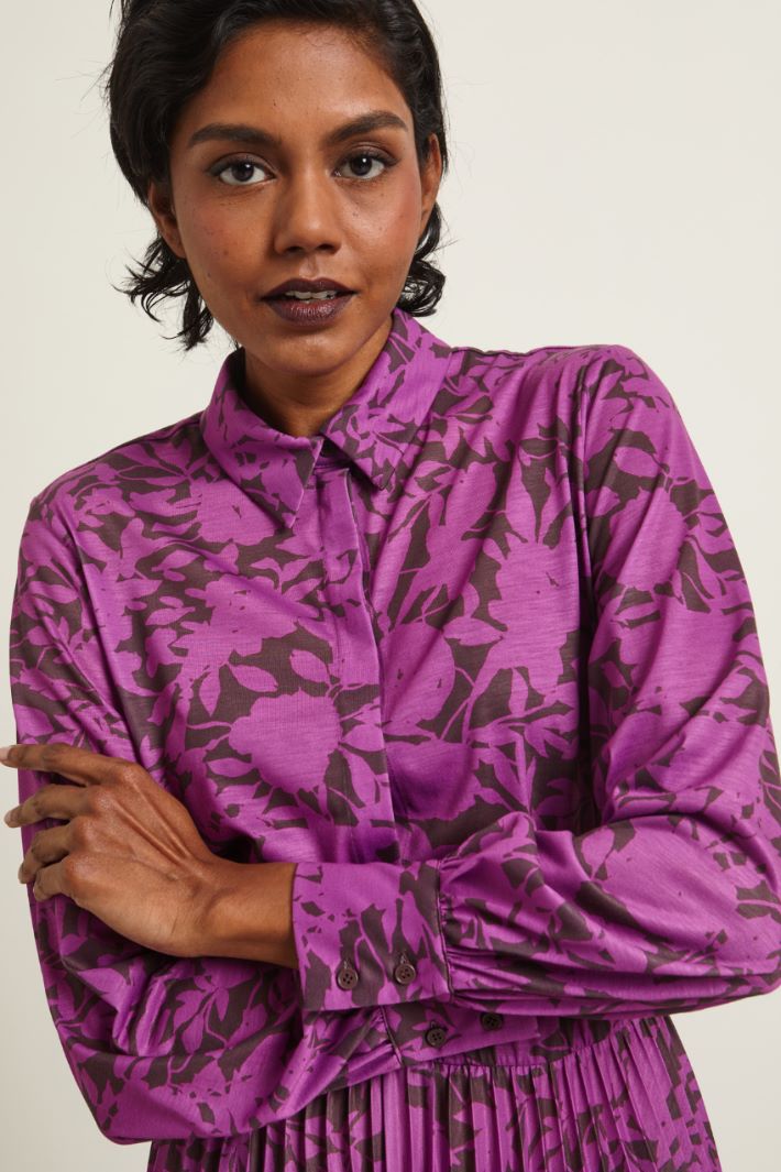 Abito chemisier a plissè Fashion Market Abito chemisier a plissè Fashion Market