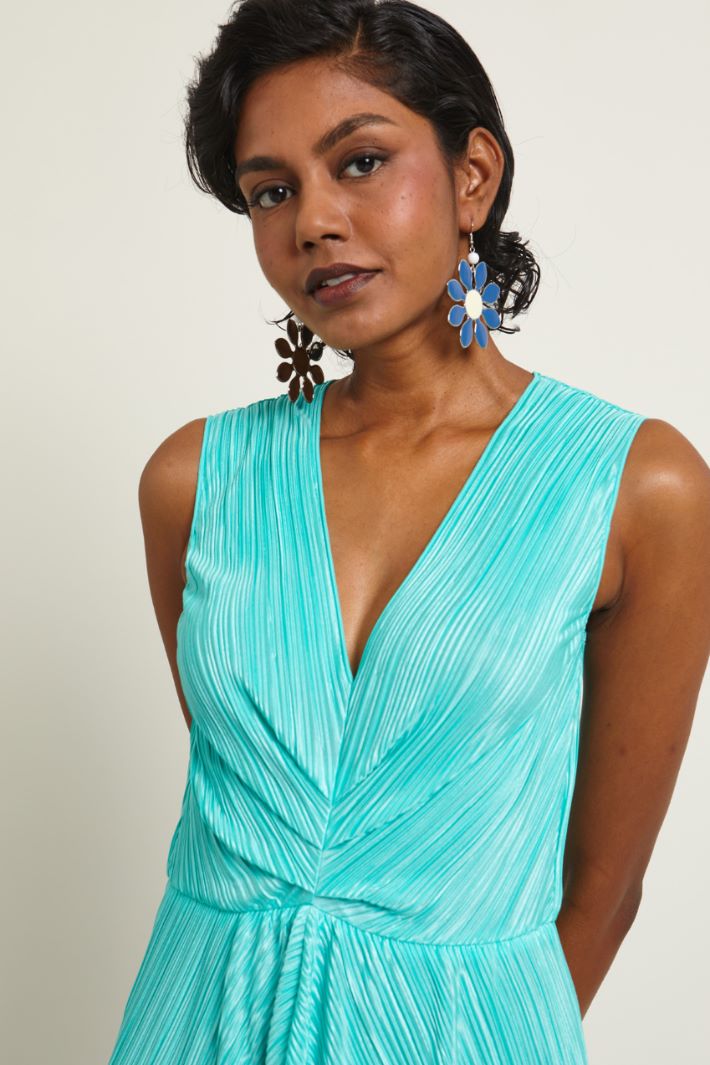 Abito lungo in plissé Fashion Market