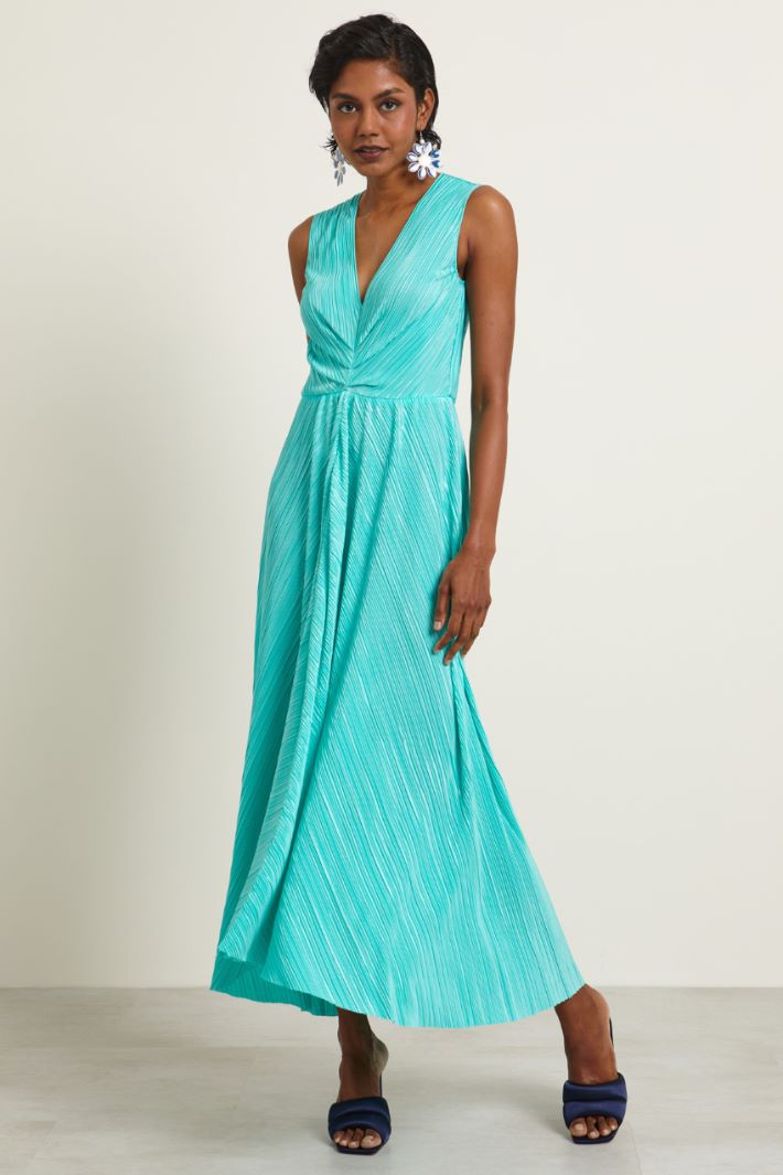 Abito lungo in plissé Fashion Market