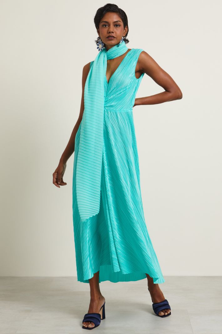 Abito lungo in plissé Fashion Market