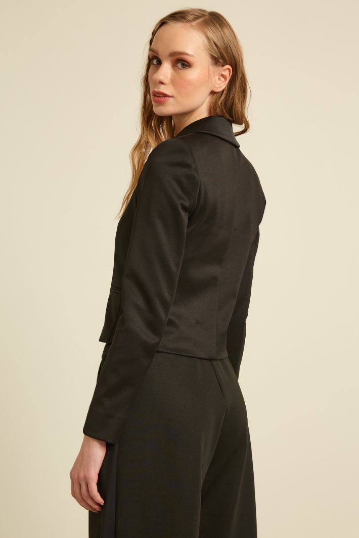 Crop blazer in jersey  Fashion Market